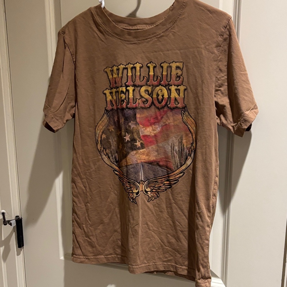 Willie Nelson Graphic Tee - Brown